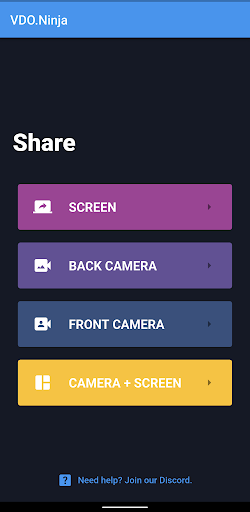 Android application VDO.Ninja screenshort