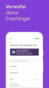 WorldRemit - Geldtransfer-App Screenshot