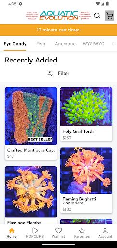 Screenshot of Aquatic Evolution LLC