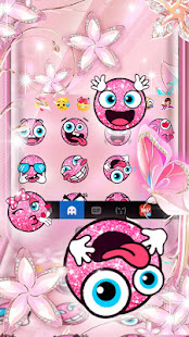 Rose Gold Lux Flower Keyboard Theme 7.3.0_0426 APK screenshots 3