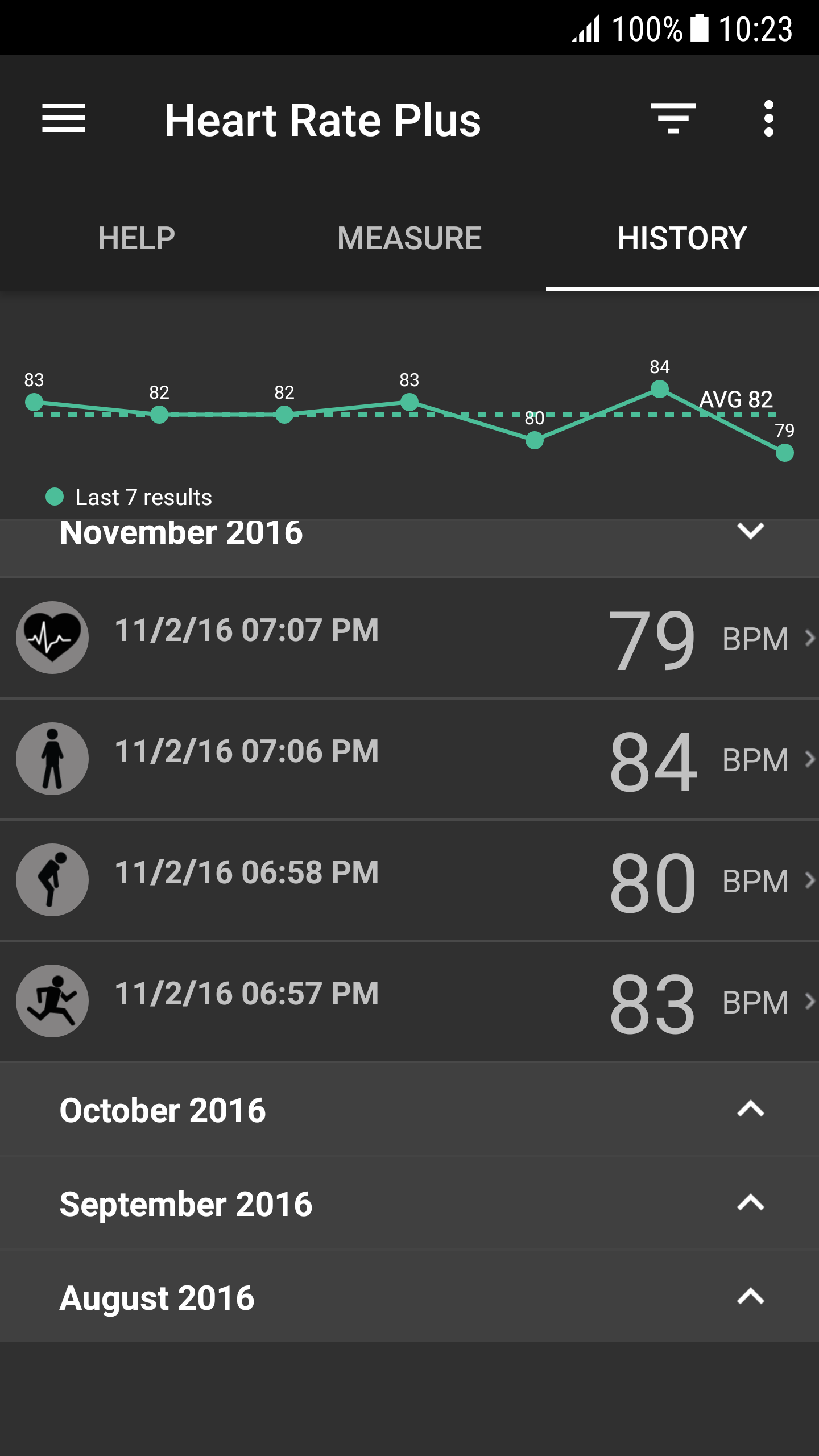 Android application Heart Rate Plus: Pulse Monitor screenshort