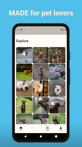 Android application PetSocial pet lovers community screenshort