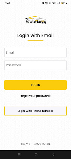 Android application CabzWay Driver screenshort