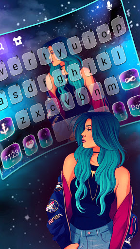 Android application Stylish Girl Keyboard Backgrou screenshort