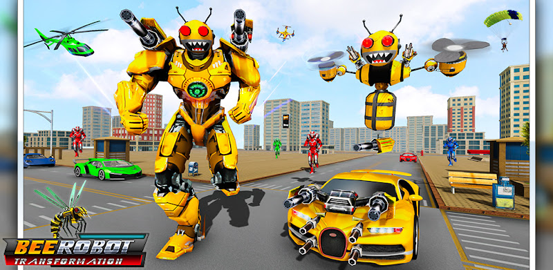 Bee Robot Car Transform Games