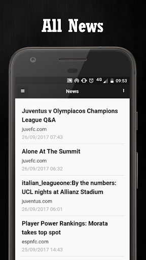 Android application Bianconero Sport News screenshort