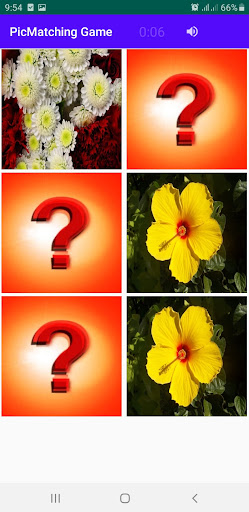 Android application Picture Matching screenshort