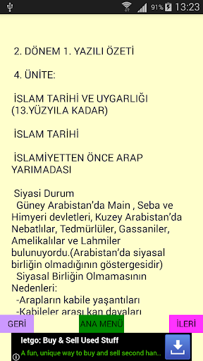 Tarih Yazılı Özeti 9