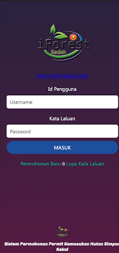 Android application iForest Kedah screenshort