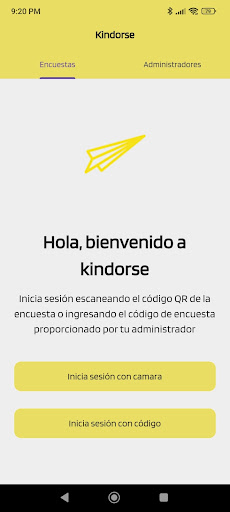 Android application Kindorse Encuestas Restaurants screenshort