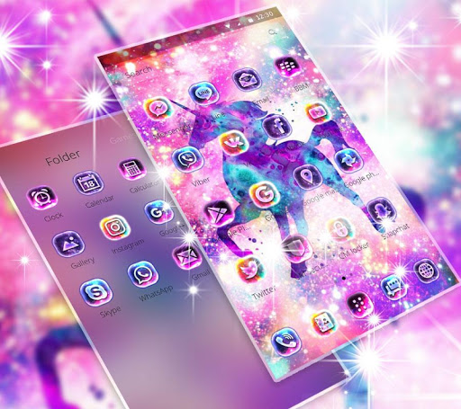 Fancy Galaxy Glitter Unicorn Theme