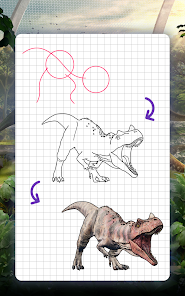 Screenshot 17 Cómo dibujar dinosaurios. Paso android