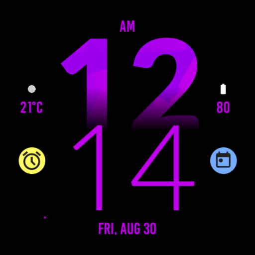 Active Purple Fit Watch Face Logo