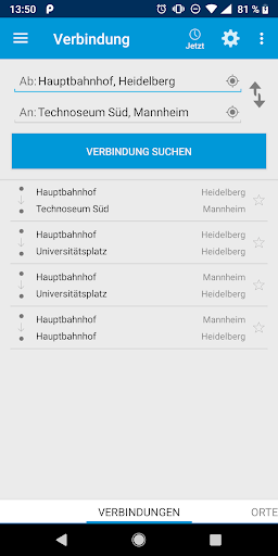 Android application rnv/VRN Handy-Ticket screenshort