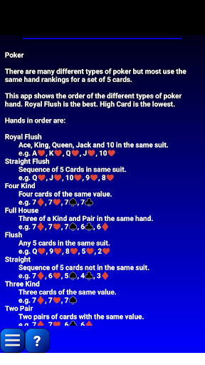 Poker Hands Screen 3