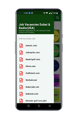 Dubai Job Vacancies & Radio Screen 2