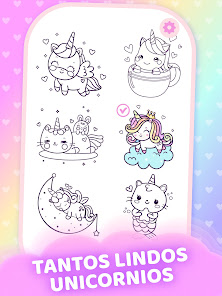 Captura de Pantalla 10 Sparkling Rainbow Unicorns Col android