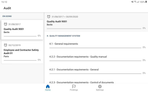 Enablon Audit Screen 2