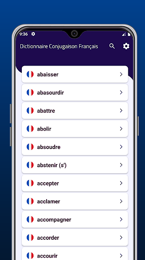 Android application Dictionnaire De Conjugaison screenshort