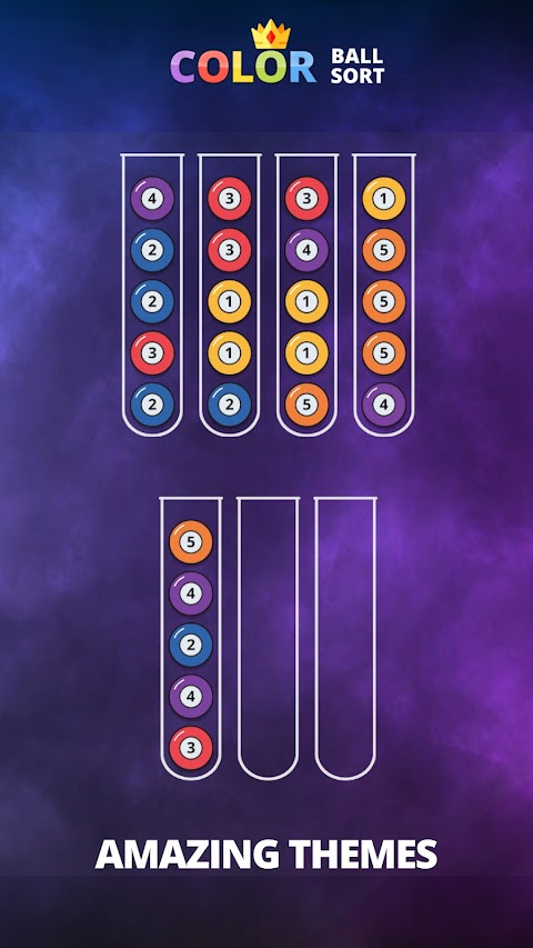 カラーボールソート - パズルゲームの並べ替えのおすすめ画像3