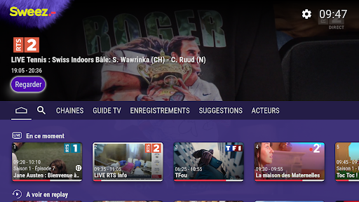 Android application Sweez TV screenshort