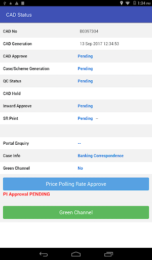 CAD Status Screen 3
