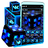 Blue Neon 3D Cube Theme