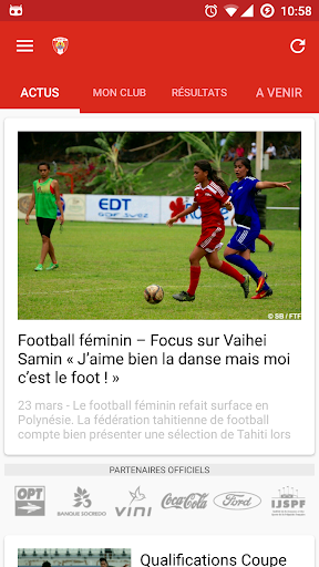 Android application FTF - Féd. Tahitienne Football screenshort