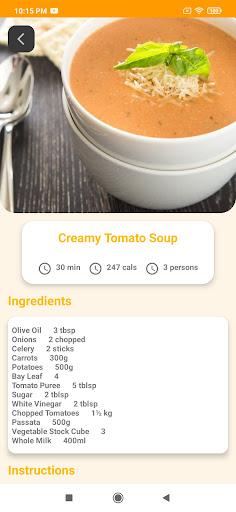 Recipe Screen 3