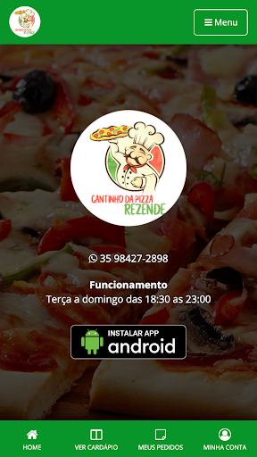 Android application Cantinho das pizzas Rezende screenshort