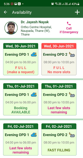 QTRAQ - Appointments, Availabi Screen 3