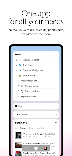 Android application Anytype: Private Notes screenshort