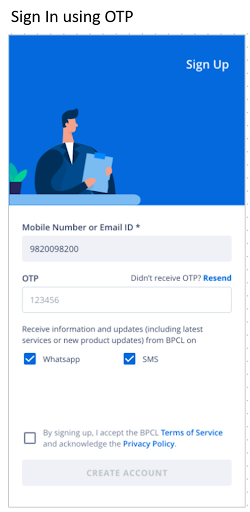 Android application Hello BPCL for Channel Partner screenshort
