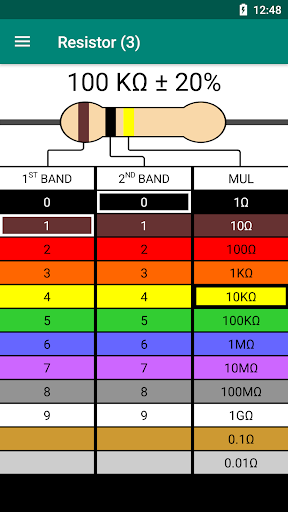 Resistor Color Code Calculator Screen 3