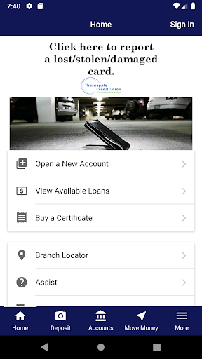 Android application Thornapple Credit Union screenshort