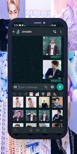 Android application RM BTS Animated WASticker screenshort