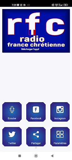 Android application RFC (Radio France Chrétienne) screenshort