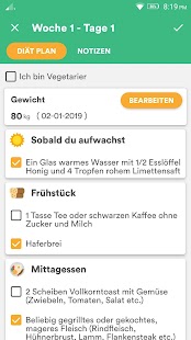 Gewichtsverlust Trainer Screenshot