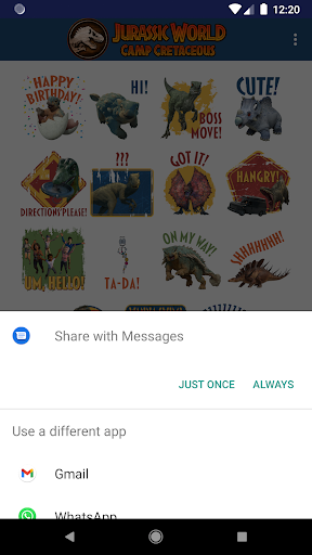 JW: Camp Cretaceous Stickers Screen 2
