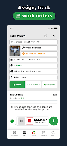Android application Limble CMMS screenshort