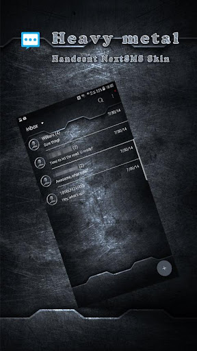 Android application Heavy metal skin for Next SMS screenshort