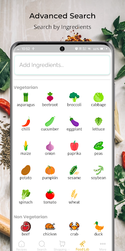 Healthy Recipes Screen 3