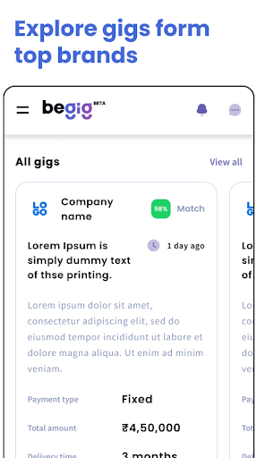 Begig - Freelancer gigs Screen 3