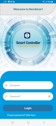 Android application RemSmart+ screenshort