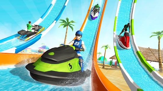 JetSki Water Slide Race Game 1.0 APK screenshots 2
