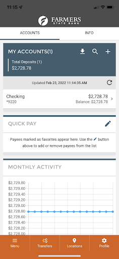 Farmers State Bank Screen 2