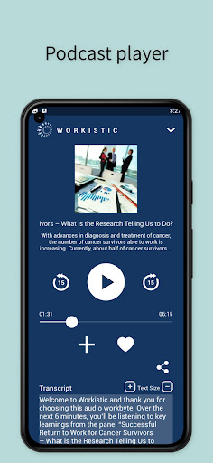 Android application Workistic screenshort