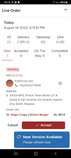 Food Street Merchant Screen 2