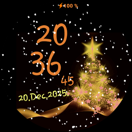 Xmas snow Animated watch face screenshot 10