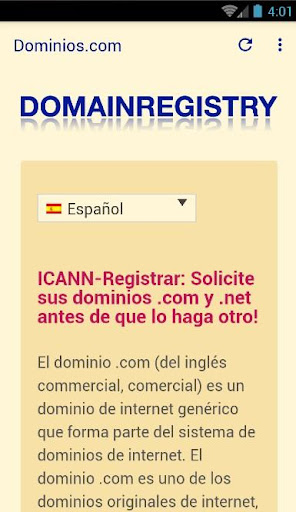 1 a .com and .net domain regi